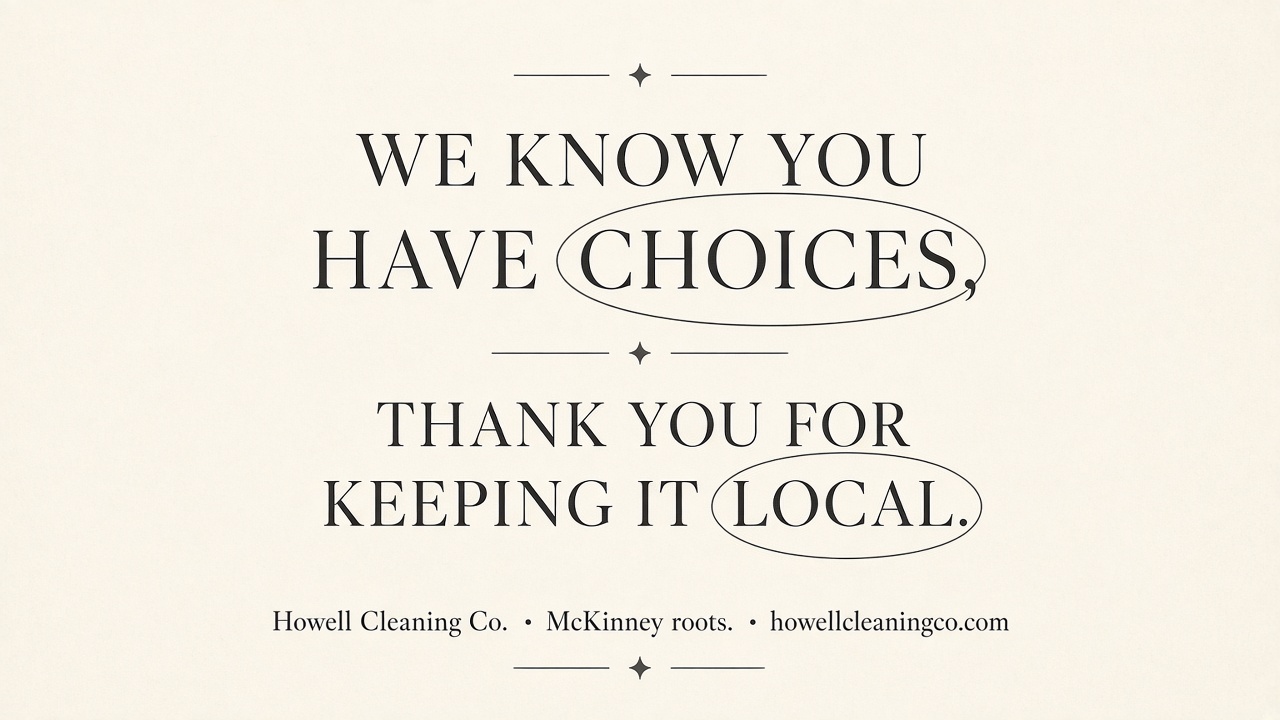 Keep it local — McKinney roots. Spotless rooms.